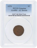 1C "INDIAN HEAD" CENTS LOT OF MIXED DATES PCGS GENUINE.