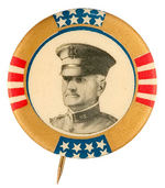 GENERAL PERSHING TRIO OF BUTTONS AND PAPER TO PRODUCE BUTTONS.