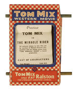 "TOM MIX WESTERN MOVIE/THE MIRACLE RIDER" CARDBOARD MECHANICAL VIEWER.