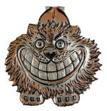 "WELCOME TEDDY" EMBOSSED TIN CARTOON LION.
