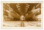 1925 “SHENANDOAH/LOS ANGELES” DIRIGIBLES IN HANGAR REAL PHOTO.