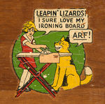 "LEAPIN' LIZARDS! I SURE LOVE MY IRONING BOARD" 1930s ORPHAN ANNIE CHILD'S IRONING BOARD.