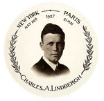 "CHARLES. A. LINDBERGH "NEW YORK MAY 20TH/1927/PARIS 21 MAI" 1920s FRENCH COMMEMORATIVE PLATE.