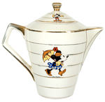 MICKEY & MINNIE MOUSE TEAPOT BY FAIENCERIE D’ONNAING CHINA COMPANY OF FRANCE.