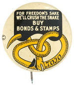 "TOJO" AS SNAKE RARE BUTTON FROM HAKE COLLECTION.