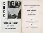 S.N.C.C. PLUS HARVARD CIVIL RIGHTS/DICK GREGORY & FREEDOM SINGERS TWO RARE BROCHURES.