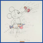 SOCIETY DOG SHOW PRODUCTION DRAWING COLOR MODEL FEATURING MICKEY MOUSE.