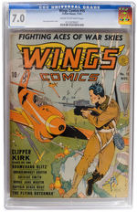 "WINGS COMICS" #15 NOVEMBER 1941 CGC 7.0 CREAM TO OFF-WHITE PAGES.