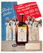 “DIONNE QUINTUPLETS REXALL COD LIVER OIL” LARGE STANDEE.