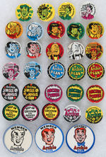ARCHIE AND HIS FRIENDS TV SHOW AND COMIC BOOK CLUB 32 BUTTON GROUP.