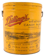 “DILLING’S JELLIES/GUM DROPS” VINTAGE  LARGE CANDY STORE TIN.