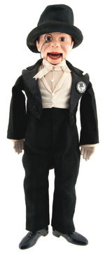 "CHARLIE McCARTHY" BOXED COMPOSITION EFFANBEE DOLL & BUTTON.