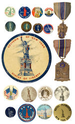 STATUE OF LIBERTY EXTENSIVE COLLECTION OF 19 ITEMS.