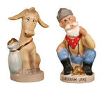 "SOURDOUGH JAKE" SALT & PEPPER SET WITH MINER AND MULE.