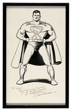 “SUPERMAN ARTIST-CREATOR JOE SHUSTER” PRINT SIGNED TO TED HAKE.