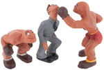 BOXERS & REFEREE THREE PIECE “RITTGERS” FIGURE SET.