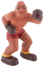 BOXERS & REFEREE THREE PIECE “RITTGERS” FIGURE SET.