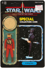 "STAR WARS: RETURN OF THE JEDI - B-WING FIGHTER" & CARDED "B-WING PILOT" ACTION FIGURE PAIR.