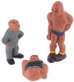 RITTGERS THREE PIECE WRESTLING FIGURE SET.