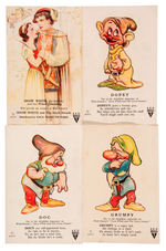 "SNOW WHITE AND THE SEVEN DWARFS" RKO PICTURES VINTAGE PREMIUM CARD SET.