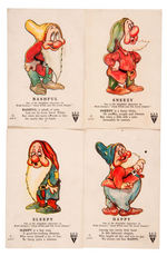 "SNOW WHITE AND THE SEVEN DWARFS" RKO PICTURES VINTAGE PREMIUM CARD SET.