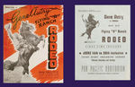 "GENE AUTRY FLYING A RANCH RODEO/PAN PACIFIC AUDITORIUM LA/JUNE 14 TO 30, 1946" PROGRAM WITH INSERT.