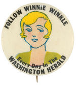 RARE NEWSPAPER PROMO "FOLLOW WINNIE WINKLE EVERY DAY IN THE WASHINGTON HERALD."