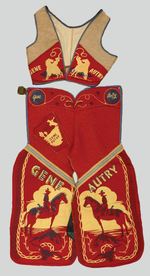 GENE AUTRY CHAPS/VEST/OUTFIT.