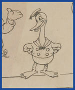 SILLY SYMPHONIES - THE WISE LITTLE HEN DONALD DUCK FIRST APPEARANCE ORIGINAL ART MODEL SHEET.