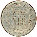 ANTI-McCLELLAN 1877 NEW JERSEY GOVERNOR TOKEN.