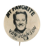 "MY FAVORITE VAN JOHNSON" FROM SCARCE MOVIE STAR SET.