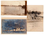 WEATHER/DISASTER LOT OF NINE REAL PHOTO POSTCARDS.