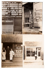 STORE FRONT/INTERIOR VIEWS LOT OF TEN VINTAGE REAL PHOTO POSTCARDS.