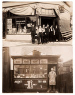 STORE FRONT/INTERIOR VIEWS LOT OF TEN VINTAGE REAL PHOTO POSTCARDS.