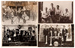 MUSICAL GROUPS LOT OF SEVEN REAL PHOTO POSTCARDS.