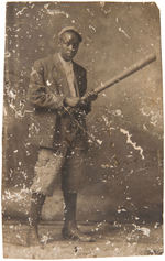 LEGENDARY NEGRO LEAGUE PLAYER SPOTTSWOOD POLES REAL PHOTO POSTCARD (TRIMMED).