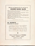 "CHANDU THE MAGICIAN" REGIONAL PREMIUM MAGIC SLATE.