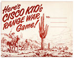 "HERE'S CISCO KID'S RANGE WAR GAME!" WITH PUNCH-OUTS.