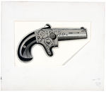 WILD BILL HICKOK KELLOGG'S CEREAL BOX GUN PROTOTYPE ORIGINAL ART.