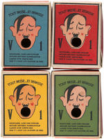 WWII ANTI-HITLER LOT OF FOUR CANDY BOXES.