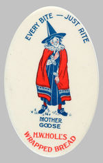 "H.W. HOLL'S WRAPPED BREAD" SHOWING "MOTHER GOOSE" MIRROR.