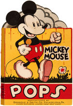 "MICKEY MOUSE POPS" DIE-CUT CANDY FOLDER.