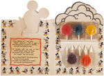 "MICKEY MOUSE POPS" DIE-CUT CANDY FOLDER.