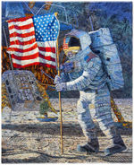 ASTRONAUT ALAN BEAN SIGNED “ A DISTANT CELEBRATION” GICLEE CANVAS LIMITED EDITION DIPTYCH PAIR.