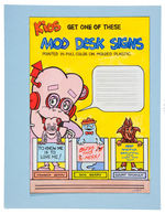 "FRANKEN BERRY MOD DESK SIGNS" CEREAL BOX BACK PROTOTYPE ORIGINAL ART.