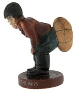 WWII “STICK A PIN IN THE AXIS” LARGE VARIETY ANTI-HITLER FIGURAL PIN CUSHION.