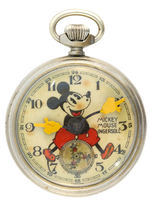 "MICKEY MOUSE INGERSOLL" FIRST ENGLISH POCKET WATCH WITH BOX.