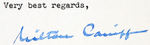 CHIC YOUNG-MILTON CANIFF-ALEX RAYMOND SIGNED LETTER TRIO TO NOTED CARTOONIST HISTORIAN.