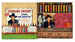"HOPALONG CASSIDY CRAYON AND STENCIL SET" BY TRANSOGRAM.