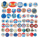 McGOVERN COLLECTION OF 57 BUTTONS FROM 1972.